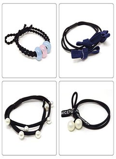 HONBAY Fashion Hair Accessories 12Pcs Korean Cute Elastic Hair Ties Pearl Hair Bands Bowknot Hair Ropes Ponytail Holders (Mixed Colors)  - Image 5