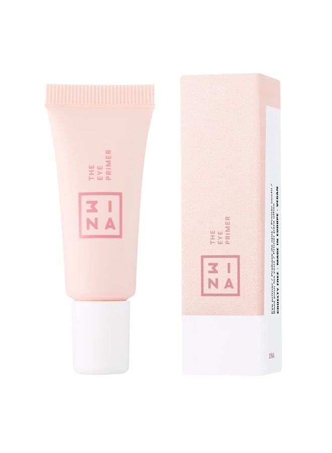 3INA Makeup - Vegan - Cruelty Free - The Eye Primer - Eye Shadow Foundation - Eye Shadow Foundation - Base for Long Lasting Makeup - Pink 9 ml