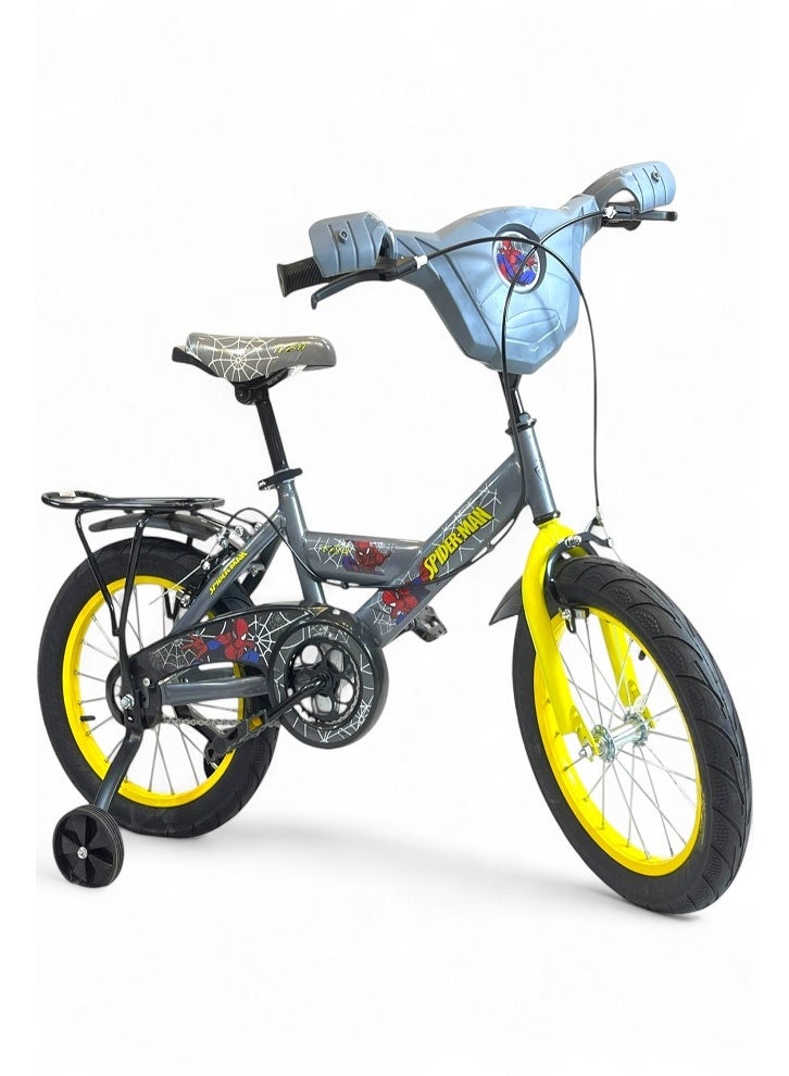 Flash Kids Bike for Boys with Sounds and Lights, Grey, Size 16, Ages 5 to 8 - Official Agent in Egypt for GTG TOYS - Image 2
