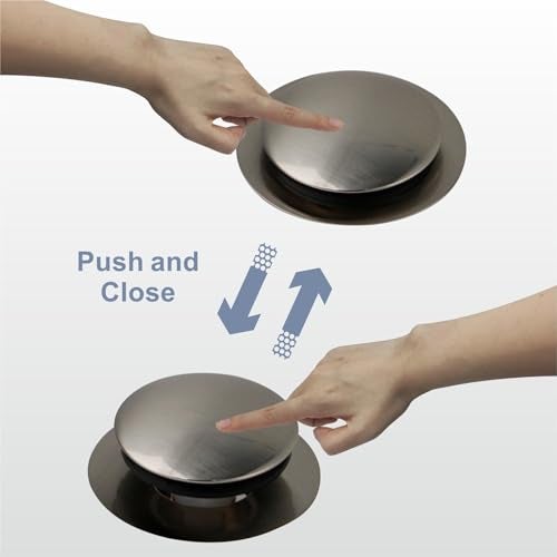 HIDROP Brushed Bathtub Drain Stopper,Universal Pop Up Bath Drain, Hidrop Tip Toe Tub Drain Stopper,Conversion Kit Assembly, Replaces Lift and Turn,Tip-Toe and Trip Lever drains for Tub, EZ Install(Brushed) - Image 4