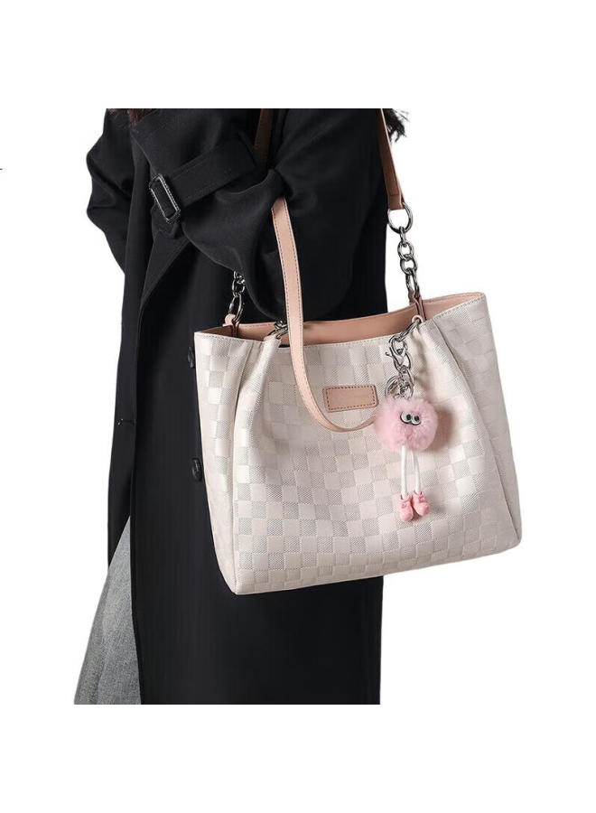 Viney Cowhide Tote Bag Large Capacity Casual Shoulder Bag Birthday Gift For Women Festival - Image 1