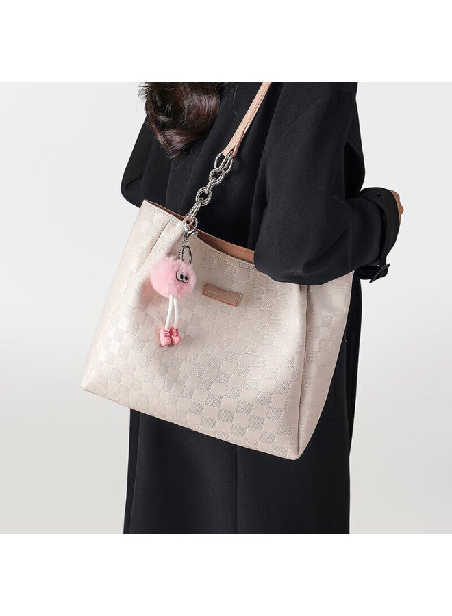 Viney Cowhide Tote Bag Large Capacity Casual Shoulder Bag Birthday Gift For Women Festival - Image 1