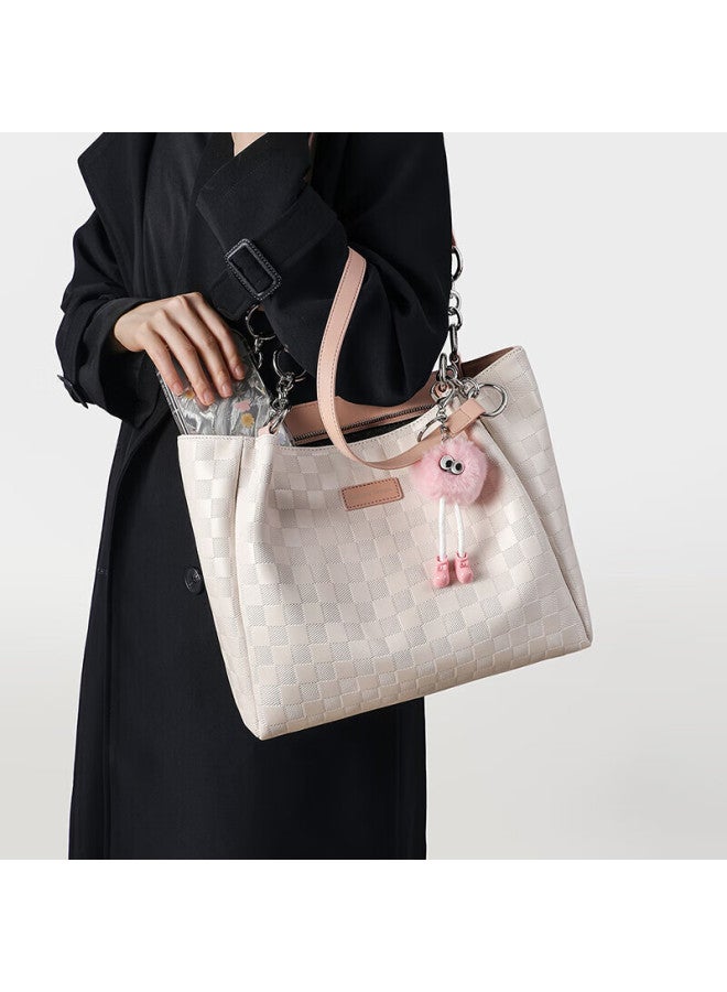 Viney Cowhide Tote Bag Large Capacity Casual Shoulder Bag Birthday Gift For Women Festival - Image 2