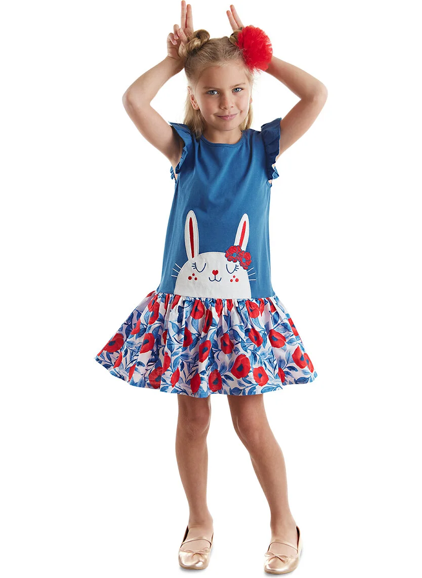 Denokids Fancy Rabbit Girl Flower Dress