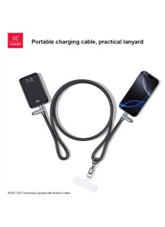 XUNDD XUNDD Crossbody Lanyard with Built-in Cable (USB-C to USB-C) 240W Charging Cable, Body Neck Lanyard for Compatible with iPhone 16 Pro Max, Samsung S25 Ultra, iPhone 15 Pro Max, etc (1.2M) (Pink)  - Image 2