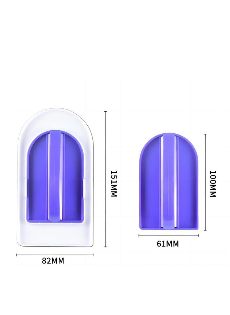SYOSI - Fondant Icing Smoother Polisher for Cake Decoration Sugarcraft Scraper Paddle Tool  Trowel Pastry Tools Fondant Smoothing Tool Fondant Scraper bu ttercream Frosting Smoother Purple 2 PCS - Image 1