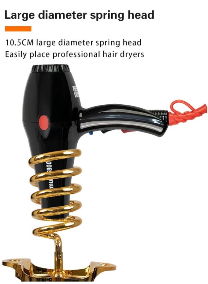 هونج كونج حامل مجفف شعر أرضي ثابت مع قاعدة معدنية (ذهبي) - Image 2