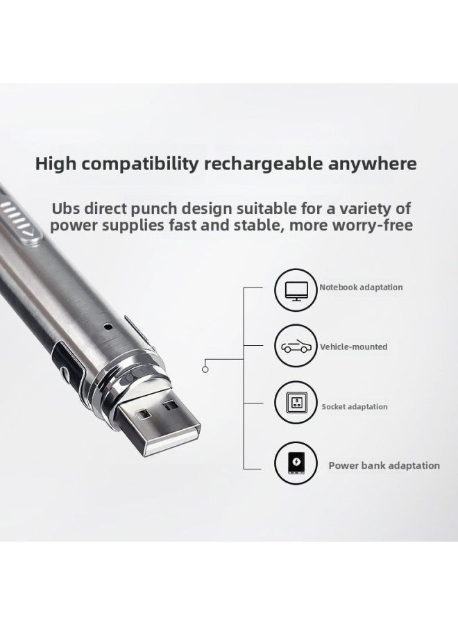 Cat Toy Laser Pointer Cat Ticker Infrared Cat Ticker USB Rechargeable Flashlight Self-hi Artifact Cat Supplies-Product Specifications:Usb Charging  Silver  - Image 5