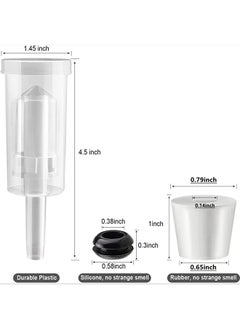 Arabest 5 Set Fermentation Airlock Kit with Jar Grommet & Carboy Jug Bottle Bucket Drilled Silicone Stopper, Home Brewing Preservation Airlock  - Image 3