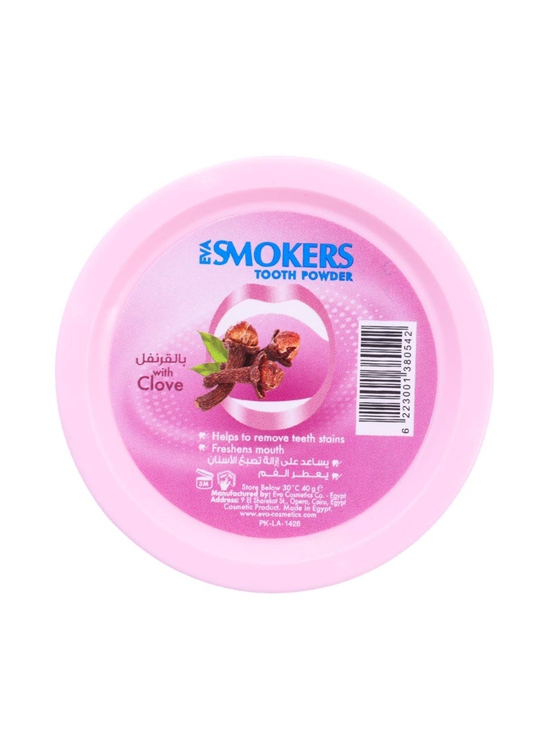 Eva Tooth Cleaning Powder for Smokers with Clove Oil 40g - Image 1