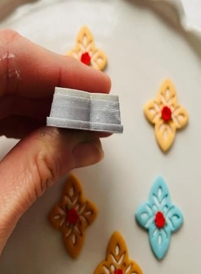 A1 3D Prints مجموعة أدوات صنع أقراط من طين البوليمر بتقنية الطباعة ثلاثية الأبعاد A1، أداة تشكيل بارزة، أدوات صنع أقراط من الطين، أدوات يدوية، مجموعة من 4 تصاميم [بنفس الحجم] - Image 2