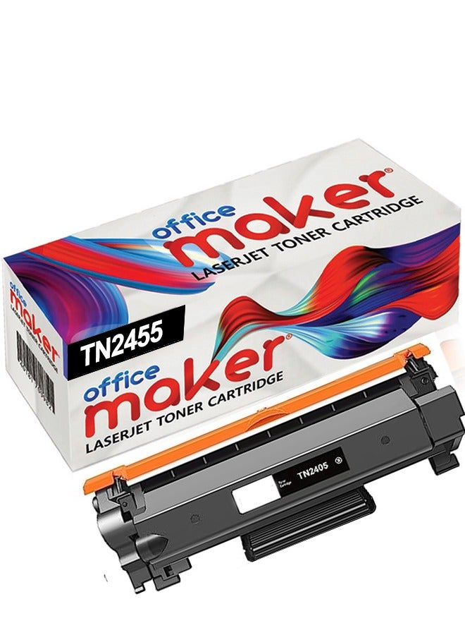 Office Maker TN-2455 Toner Cartridge TN2455 with Chip Compatible Replacement for  Brother L2710DW L2713DW L2550DW L2375DW L2550DW L2715DW L2750DW Toner Cartridges - Image 1