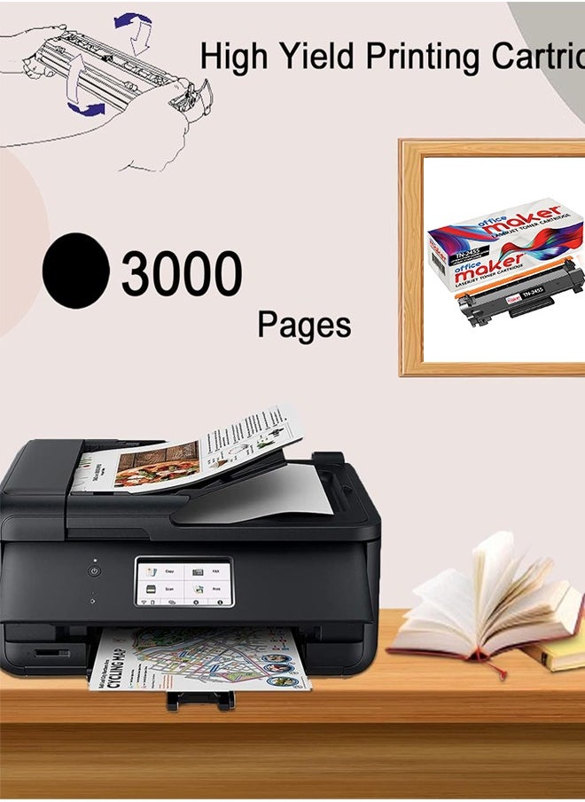 Office Maker TN-2455 Toner Cartridge TN2455 with Chip Compatible Replacement for  Brother L2710DW L2713DW L2550DW L2375DW L2550DW L2715DW L2750DW Toner Cartridges  - Image 3