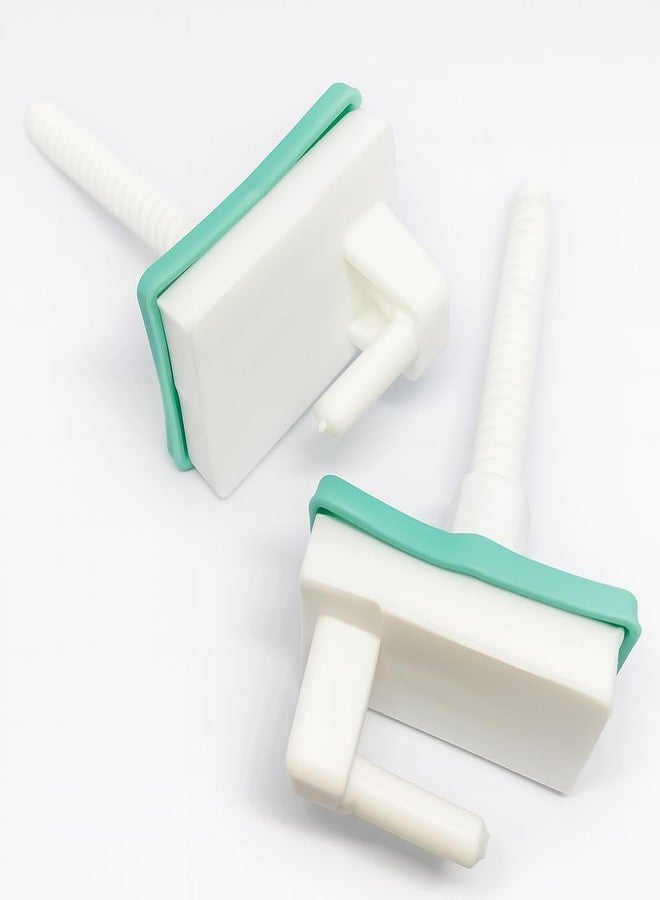 mesterbath Toilet Seat Hinges Pair Compatible with Parryware | PVC European Toilet Seat Cover Screw Hinges for Western Toilet Commode, Clamp Box Screws Set for Parryware Toilet Seat Cover Repair Kit - Image 3