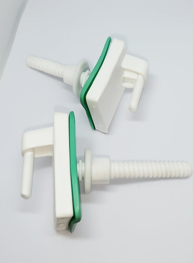 mesterbath Toilet Seat Hinges Pair Compatible with Parryware | PVC European Toilet Seat Cover Screw Hinges for Western Toilet Commode, Clamp Box Screws Set for Parryware Toilet Seat Cover Repair Kit - Image 4