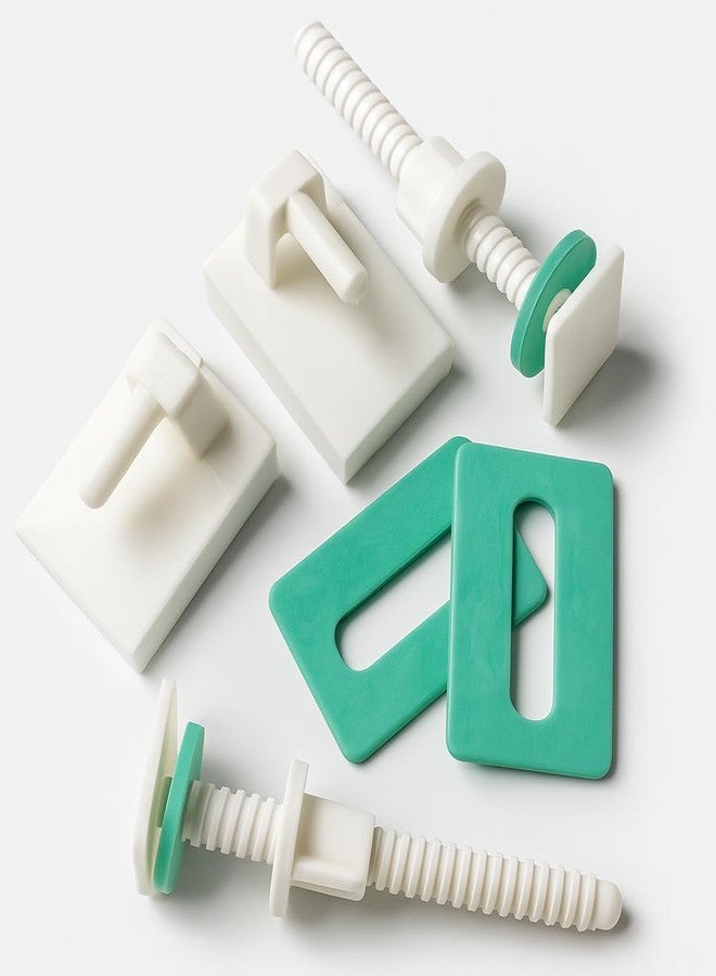mesterbath Toilet Seat Hinges Pair Compatible with Parryware | PVC European Toilet Seat Cover Screw Hinges for Western Toilet Commode, Clamp Box Screws Set for Parryware Toilet Seat Cover Repair Kit - Image 5