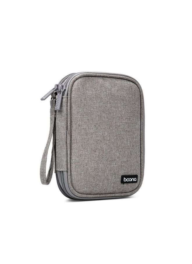 BURAQ Baona BN-C003 Mobile Hard Disk Protection Cover Portable Storage Hard Disk Bag, Specification: Double-layer (Gray)  - Image 1