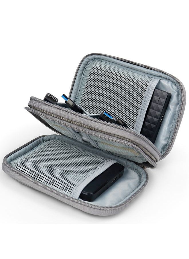 BURAQ Baona BN-C003 Mobile Hard Disk Protection Cover Portable Storage Hard Disk Bag, Specification: Double-layer (Gray)  - Image 3