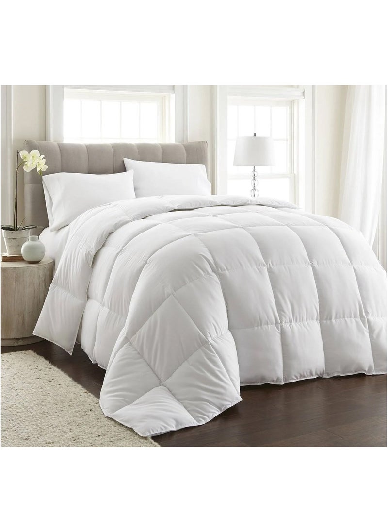 DubaiGallery - 3 Pcs Set Bedding Comforter Duvet Insert Grid Quilted Comforter with Corner Tabs Box Stitched Down Alternative fill Warm Comforter Machine washable 260X240 CM - Image 1