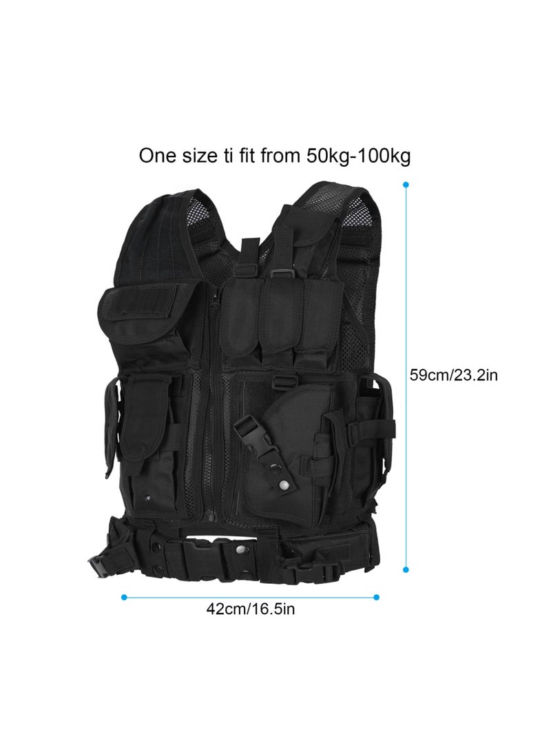Arabest Vest Lightweight Breathable Polyester Combat-Vest Outdoor Training Vest Adjustable for Adults CS/Hunting/Training - Image 4