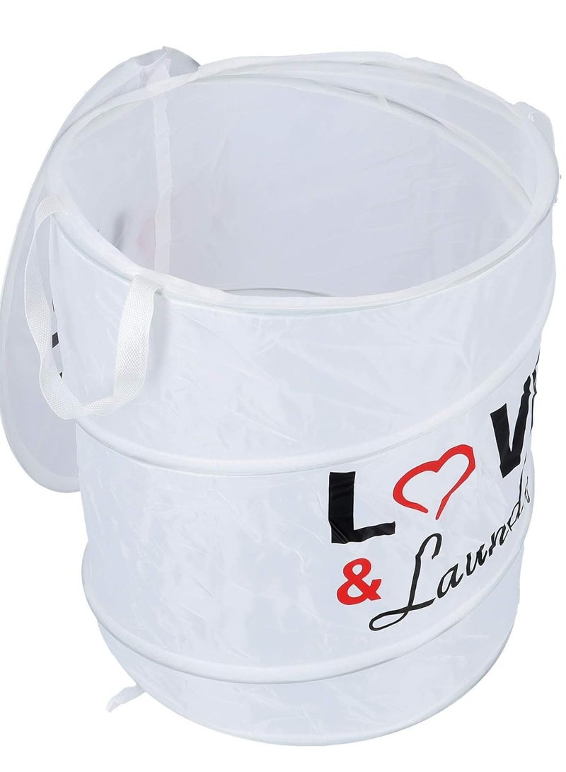 Raxoom Cloth Hamper Large Laundry Basket, Collapsible Fabric Laundry Hamper, Foldable Clothes Bag, Folding Washing Bin (Black) - Image 1