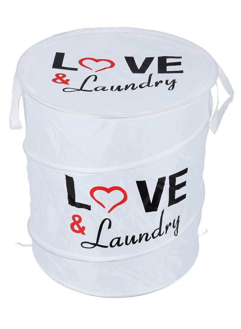 Raxoom Cloth Hamper Large Laundry Basket, Collapsible Fabric Laundry Hamper, Foldable Clothes Bag, Folding Washing Bin (Black) - Image 4