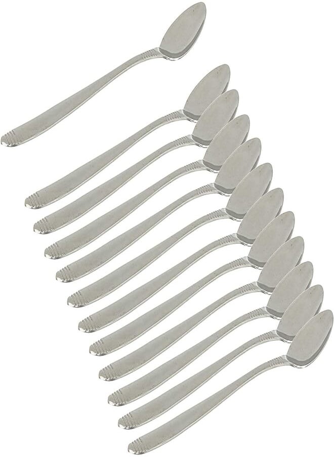 Generic Set Of 12 Pieces Stainless Steel Fruit Spoons - Silver 