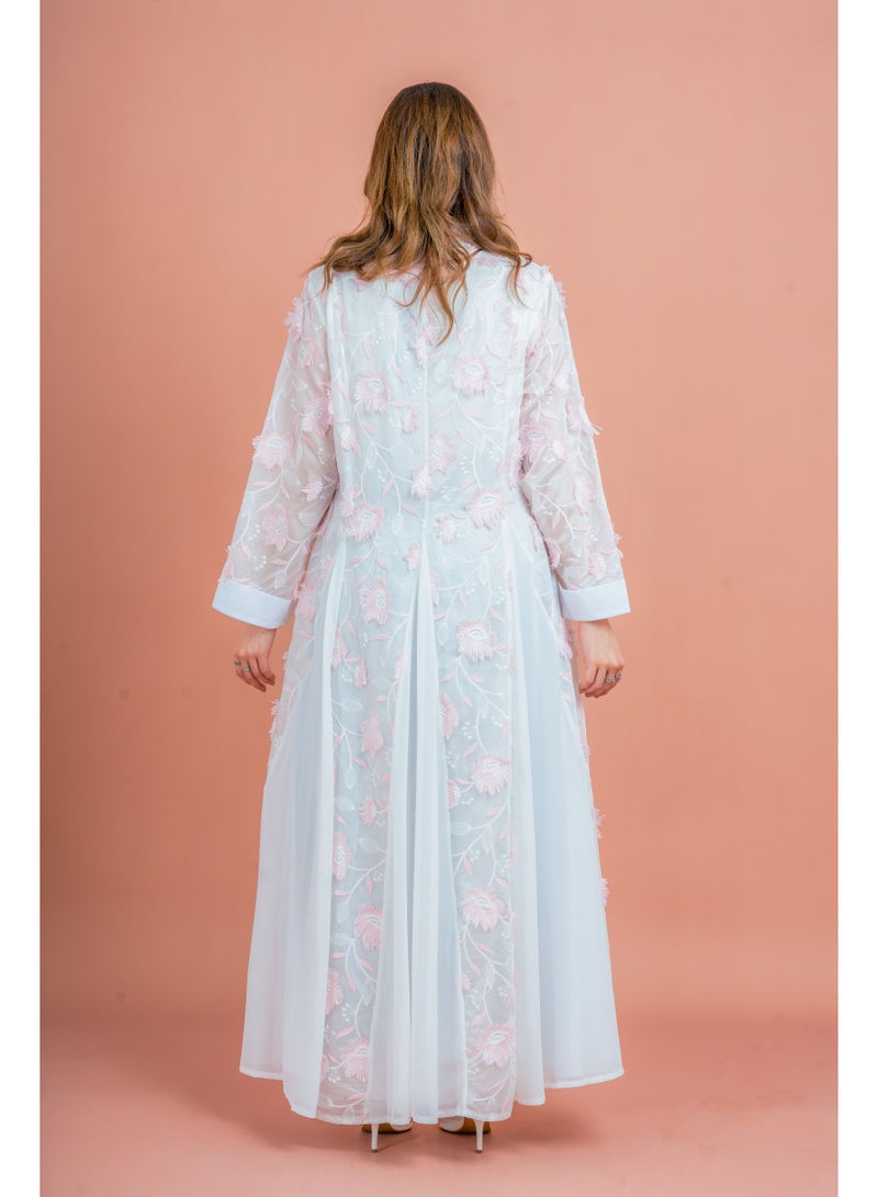 اكسا جلابية مطرزة بالزهور - Image 3