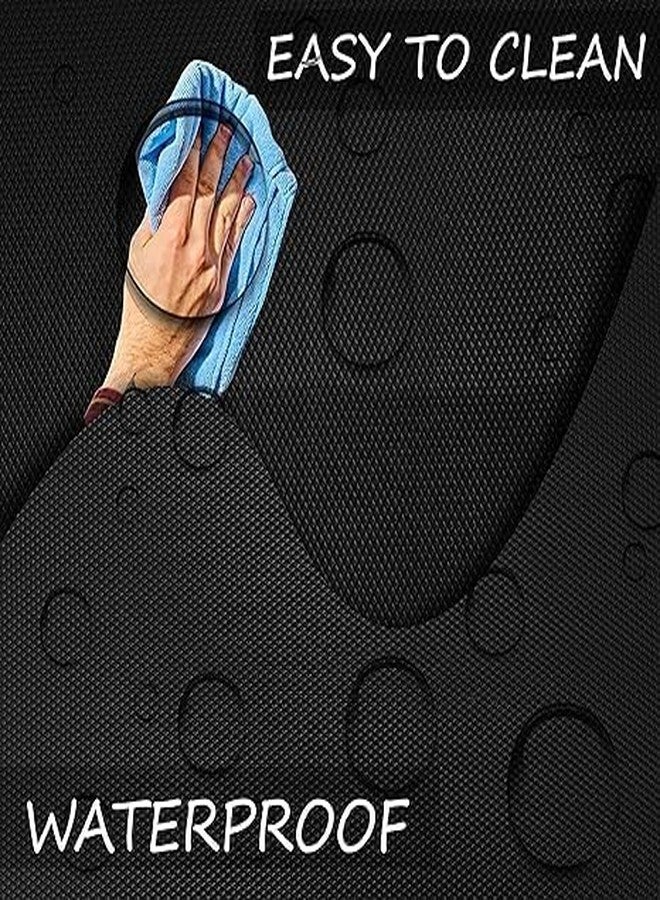 إيلاستبرو حصيرة/غطاء مانع للانزلاق من مادة EVA سوداء قابلة للغسل وآمنة للاستخدام مع الطعام من ElastPro (45 سم × 1.5 متر) للثلاجة، وبطانة الرفوف، والطاولة، وحصيرة أدراج المطبخ (نسيج ماسي، أسود) - Image 5
