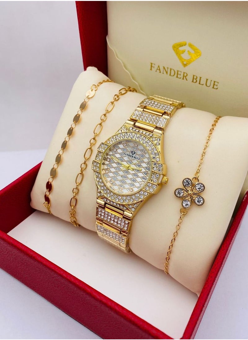 FANDER BLUE Vanderblue women's set consisting of a crystal wrist watch and a set of bracelets  - Image 1
