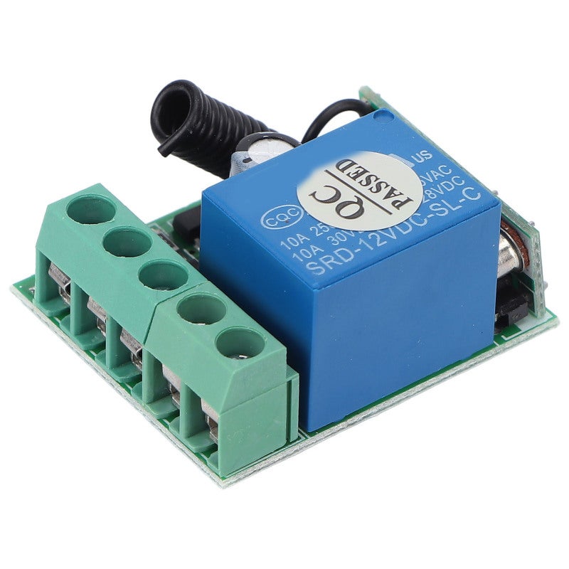 Remote Control Switch: DC 12V 1 Channel Relay, Independent Output Contact, Wireless Coding Technology - 10A Load Capacity, 3 Working Modes for Electric Door Window, Industrial Control, Lifting Equipme - Image 2