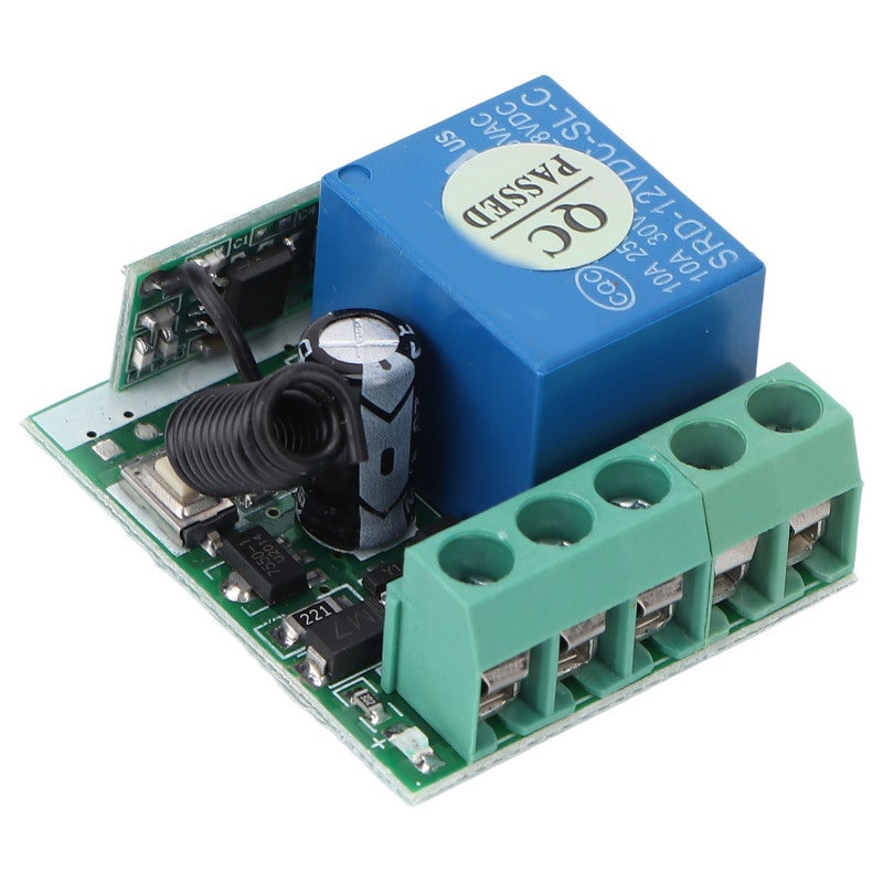 Remote Control Switch: DC 12V 1 Channel Relay, Independent Output Contact, Wireless Coding Technology - 10A Load Capacity, 3 Working Modes for Electric Door Window, Industrial Control, Lifting Equipme - Image 3
