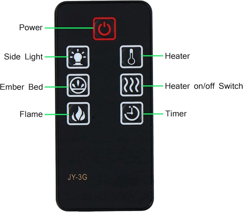 بديل لجهاز التحكم عن بعد الخاص بموقد Ghp Pleasant Hearth Della Muskoka الكهربائي JY-3G