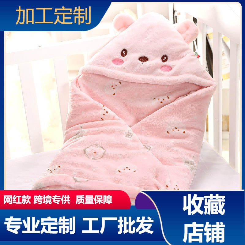 مصنع لجيل من وكيل الشعر للأطفال حديثي الولادة ملفوف ببطانية قطنية رقيقة في الربيع والخريف - Image 2