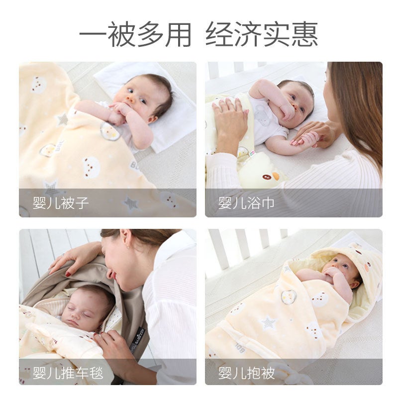 مصنع لجيل من وكيل الشعر للأطفال حديثي الولادة ملفوف ببطانية قطنية رقيقة في الربيع والخريف - Image 4