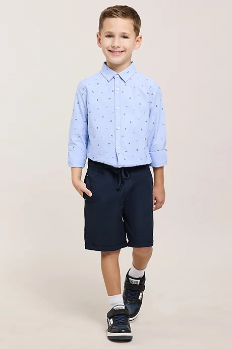 R&B Solid Shorts with Drawstring Waist