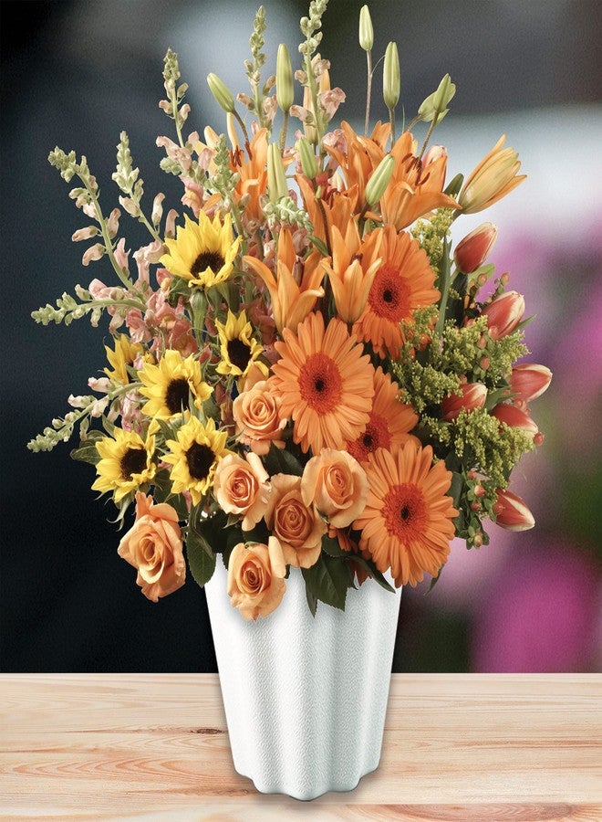 FloraCraft Floral Design Container 5.4 Inch x 5.9 Inch x 5.9 Inch White - Image 4