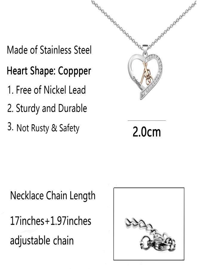 BNQL Violin Pendant Necklace - Gifts for Players, Teachers, Students and Lovers - Jewelry - Image 2