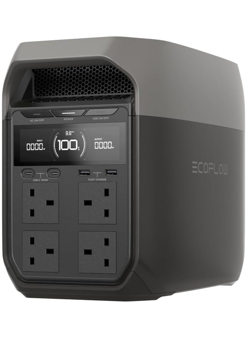 إيكو فلو محطة الطاقة المحمولة ECOFLOW DELTA 3، مولد شمسي بسعة 1024 واط ساعي، بطارية LiFePO4، شحن سريع من 0-70% في 30 دقيقة، قابل للتوسع حتى 5 كيلو واط ساعي، طاقة احتياطية مع UPS للمنزل، والتخييم والمركبات الترفيهية. - Image 1