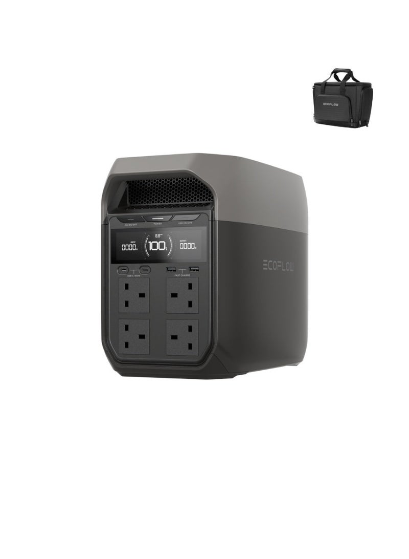 إيكو فلو محطة الطاقة المحمولة ECOFLOW DELTA 3، مولد شمسي بسعة 1024 واط ساعي، بطارية LiFePO4، شحن سريع من 0-70% في 30 دقيقة، قابل للتوسع حتى 5 كيلو واط ساعي، طاقة احتياطية مع UPS للمنزل، والتخييم والمركبات الترفيهية. - Image 1