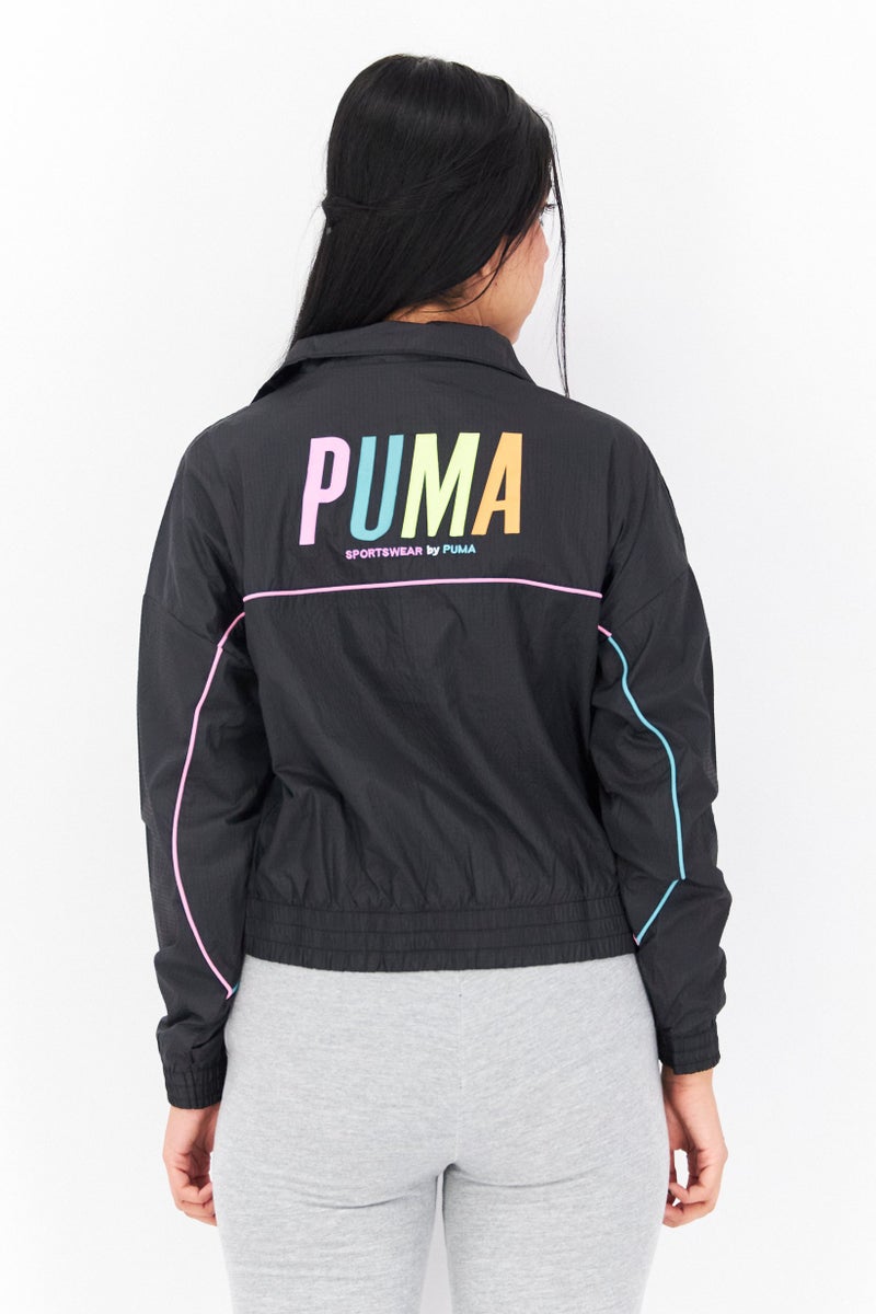PUMA جاكيت تدريب رياضي للنساء، مجموعة سوداء - Image 4
