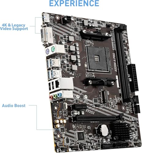 INLAND AMD Ryzen 5 5500 Unlocked Desktop Processor with MSI A520M-A PRO Gaming Motherboard (AMD AM4, DDR4, PCIe 4.0, Micro-ATX), - Image 5