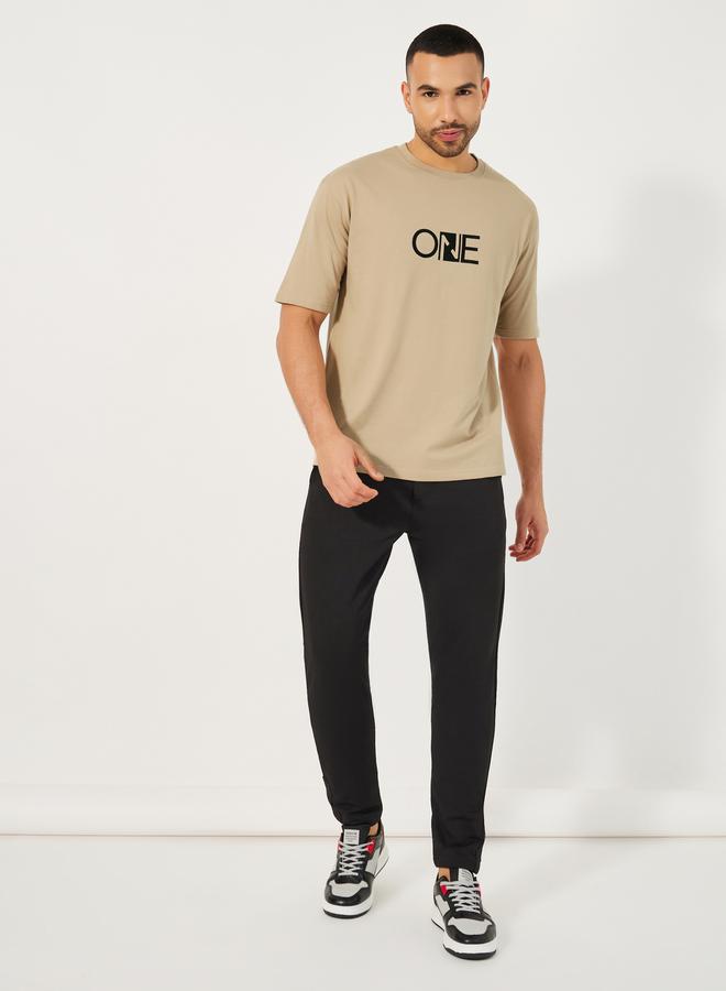 ستايلي تيشيرت قطن فضفاض بطبعة صغيرة - Image 2