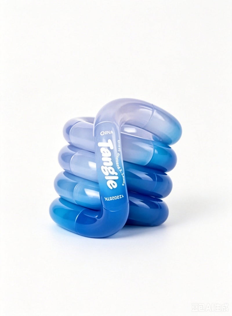 Tangle Magic Stone Thermochromic Twist Fidget Toy, Rainbow Color Changing Finger Trainer - Image 1