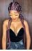 RainaHair 4 Twist Hand Braided Lace Front Wigs 32 Inches 1B# Black Mixed 27# Wig with Baby Hair 100% Hand-Braided Brown for Women (32 Inch) (Red) - Image 2
