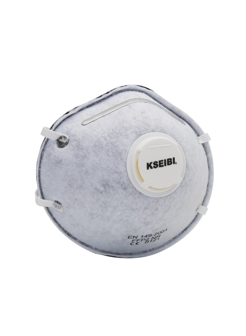 KSEIBI Particulate Respirator Mask with Valve, FFP2, Fabric, For High-Efficiency Filtration, Provides Protection Against Dust Generated During Cutting, Grinding, Drilling, Woodworking, And Demolition Activities. - Image 1