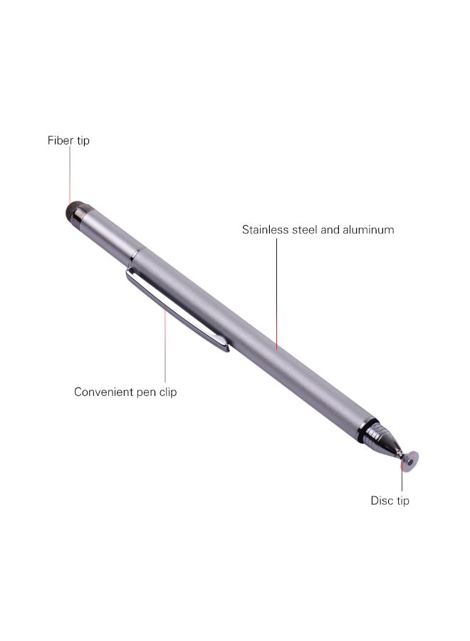 2-Piece 2-In-1 Stylus Pen Silver - Image 3