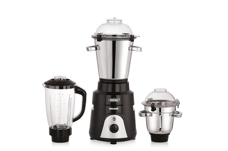 Cookwell Commercial Mixer Grinder 1500 Watt for Cafes Restaurants Hotels Canteens 2HP 3 Jar Black - Image 1