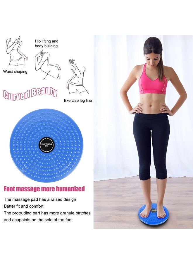 شيبشيب لوح التواء عضلات البطن الأساسية - سطح تدليك القدم المضاد للانزلاق مع جزيئات - لوح التواء لتنسيق الخصر - قرص تمارين لتنحيف الخصر، قرص دوران لتمارين عضلات البطن والخصر - Image 2