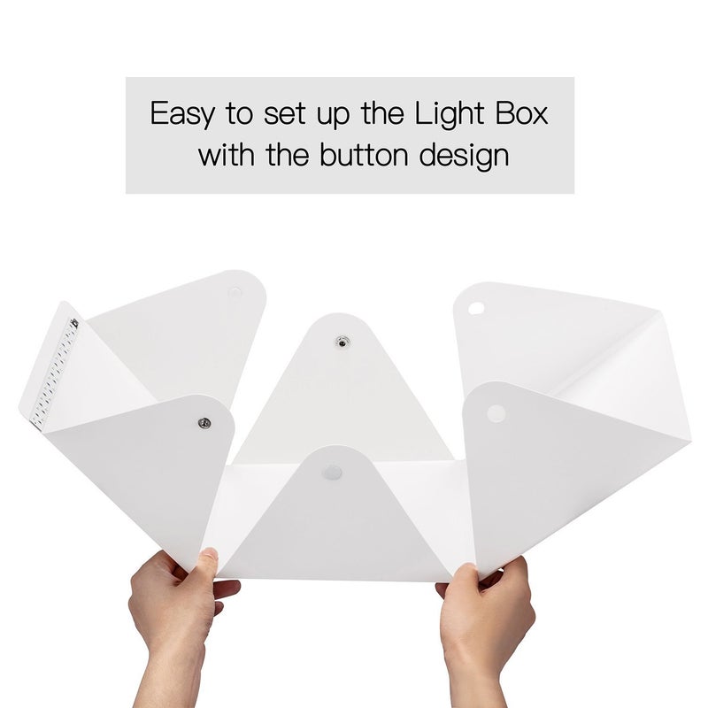 DEPTHLAN Folding Photo Studio Kit Box with LED Light for Photographing Shooting Tent for Small Size Itemsv - Image 3